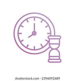 time management icon with white background vector stock illustration