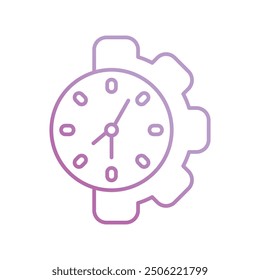 time management icon with white background vector stock illustration