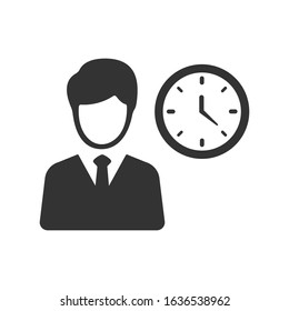 Time management icon for your web site , logo, app, UI design