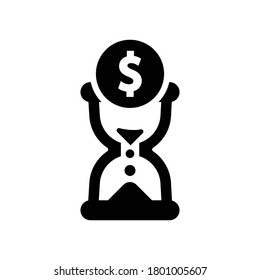  icono de administración de tiempo.hourglass de plazo (ilustración vectorial)