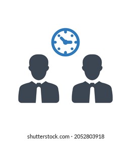 Icono de administración de tiempo.man,watch (ilustración vectorial)