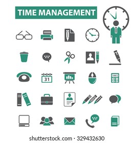 iconos de administración de tiempo