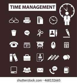 iconos de administración de tiempo