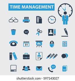 time management icons
