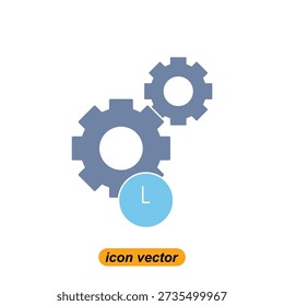 Iconos de gestión del tiempo. Ilustraciones planas de iconos vectoriales de gestión del tiempo para el Web. Ilustraciones vectoriales de íconos de la empresa.