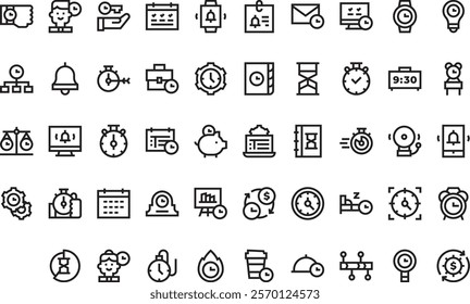 Time management icons  High-Quality Vector Icons Collection with Editable Stroke. Ideal for Professional and Creative Projects.