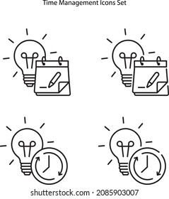 Zeitmanagementsymbole einzeln auf weißem Hintergrund aus. Zeitmanagement Symbol trendy und moderne Zeitmanagement Symbol für Logo, Web, App, UI.