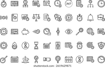 Time management icons Simple vector icon. Illustration symbol design template for web mobile UI element. 