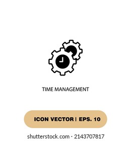 time management icons  symbol vector elements for infographic web
