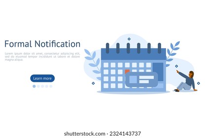 conjunto de ilustraciones de administración de tiempo. caracteres que utilizan el calendario para las tareas, la fecha límite, la programación y la actividad notificadas. concepto de herramienta de notificación. ilustración vectorial.
