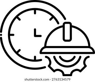 Time Management in Industrial Construction Icon