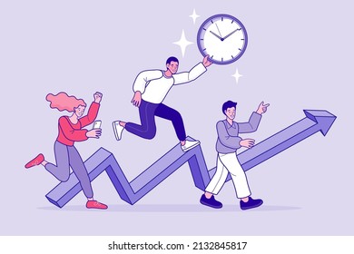 Time Management Leadership Innovation Business Team Stock Vector ...