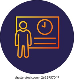 Time management Line Circle Gradient Style