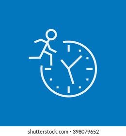 Icono de línea de administración de tiempo.
