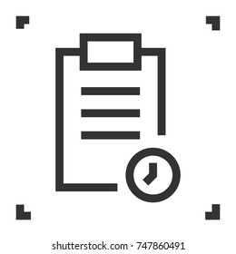 Time management line icon