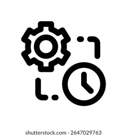time management line icon. Clean and minimalist vector icon for websites, mobile apps, presentations, and logos. Fully scalable and customizable for any project.