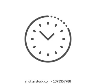 Time management line icon. Clock sign. Watch symbol. Quality design element. Linear style time management icon. Editable stroke. Vector