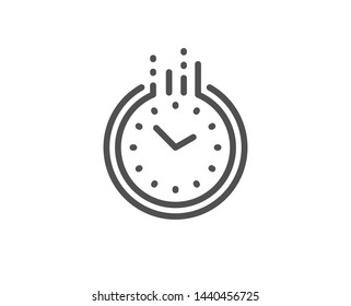 Time management line icon. Clock sign. Watch symbol. Quality design element. Linear style time icon. Editable stroke. Vector