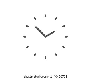 Time management line icon. Clock sign. Watch symbol. Quality design element. Linear style time icon. Editable stroke. Vector