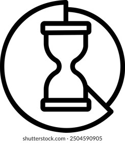 Vector de ilustración de icono de línea de administración de tiempo