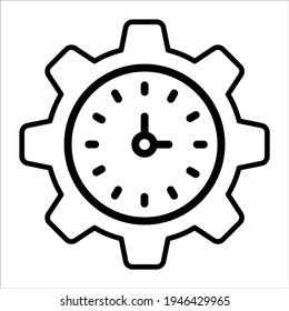 icono de línea de administración de tiempo ilustración moderna