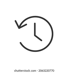 Time management line icon in trendy style. Stroke vector pictogram isolated on a white background. Time management premium outline icons.