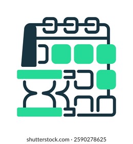 Time Management line icon. Universal creative premium symbol. Vector sign icon logo template. Vector illustration