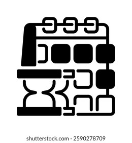 Time Management line icon. Universal creative premium symbol. Vector sign icon logo template. Vector illustration