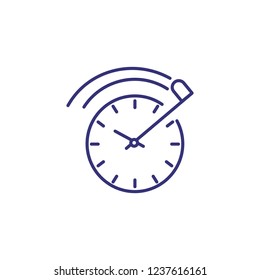Time management line icon. Watch, circle, clock hand in motion. Time concept. Can be used for topics like business, planning, schedule
