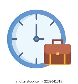 Time Management line icon. Working Hours vector outline sign. Editable vector