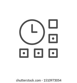 Time management line outline icon