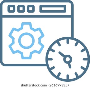 Time management Line Two Colour Icon