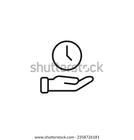 Time management linear icon. Thin line customizable illustration. Contour symbol. Vector isolated outline drawing. Editable stroke