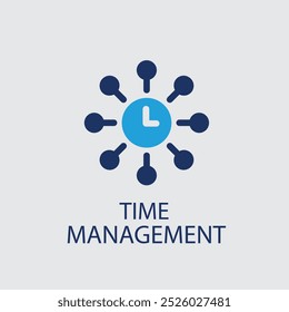 Imagen de Vector de icono de concepto de logotipo de gestión de tiempo