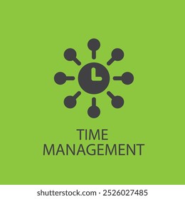 Imagen de Vector de icono de concepto de logotipo de gestión de tiempo