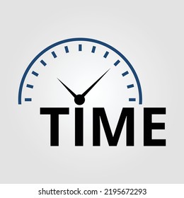 Time Management Logo Design. Time Clock Or Stopwatch Logo For Fast Delivery Service Icon