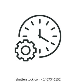 time management - minimal line web icon. simple vector illustration. concept for infographic, website or app.