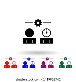 time management multi color icon. Elements of concentration set. Simple icon for websites, web design, mobile app, info graphics