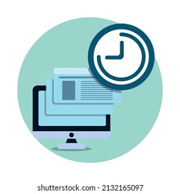 plantilla de diseño de equipo en línea de administración de tiempo
