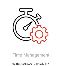 Concepto de icono de organización y administración del tiempo