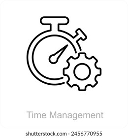 Concepto de icono de organización y gestión del tiempo