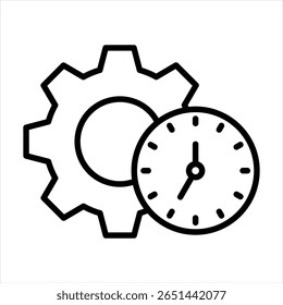 Ilustração do vetor do ícone de estrutura de tópicos de gerenciamento de tempo