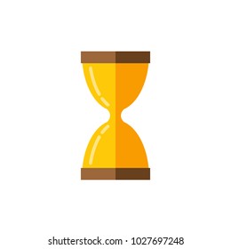 Time management planning and control. Clock, timer Vector flat illustration. Hourglass, sandglass.