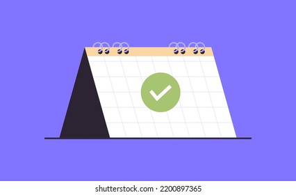 Time management and planning day scheduling appointment agenda meeting plan concept flat vector illustration.