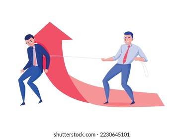 Time management planning schedule deadline composition with flat isolated icons and office workers characters vector illustration
