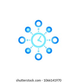 time management, planning vector icon