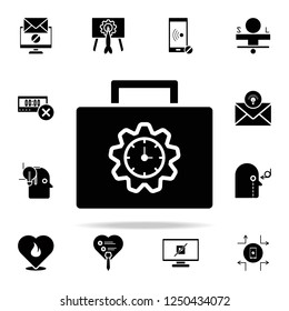 time management in portfolio icon. Concentration icons universal set for web and mobile