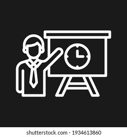 Administración de tiempo, productividad, imagen vectorial de icono de reloj. También se puede utilizar para la asistencia al cliente. Idóneo para aplicaciones web, aplicaciones móviles y medios impresos.