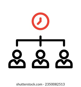 
time management time productivity icon,work team.isolated on time background.
