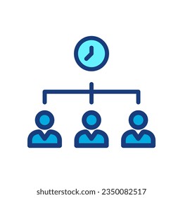 
time management time productivity icon,work team.isolated on time background.
